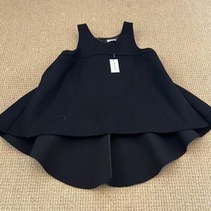 Milly asymmetrical black tank top